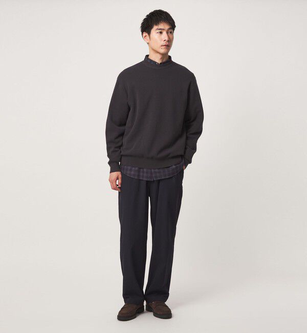 UNITED ARROWS green label relaxing「コットン カシミヤ ミラノリブ クルーネック ニット -ハンドウォッシャブル-」|ニット・セーター|