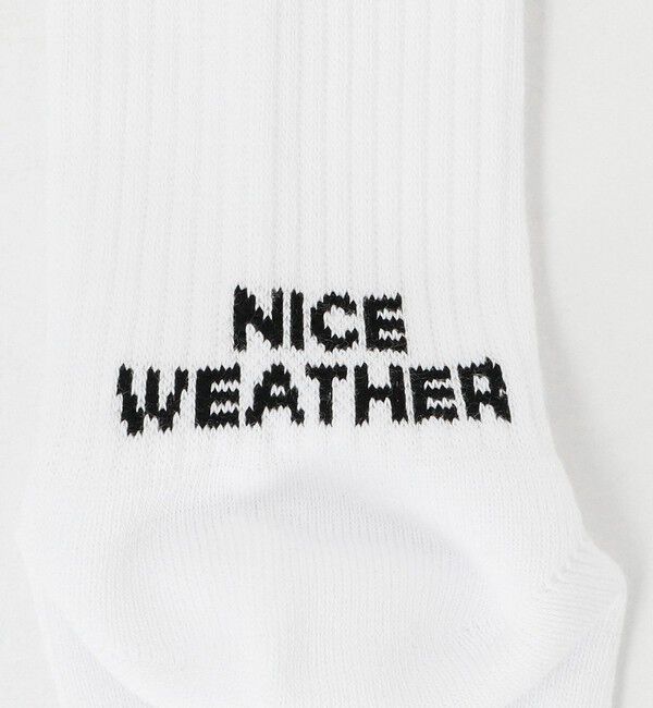 NICE WEATHER「＜NICE WEATHER＞ライン＆ロゴ ソックス」|ソックス|