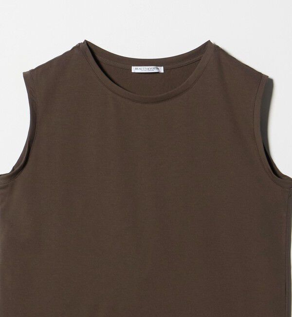 BEAUTY&YOUTH UNITED ARROWS「クリアハイゲージ ノースリーブ カットソー 接触冷感」|Tシャツ・カットソー|