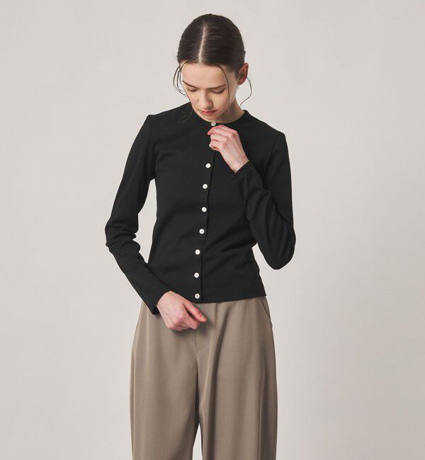 STEVEN ALAN「＜Steven Alan＞コットン フライス カーディガン」|カーディガン|BLACK