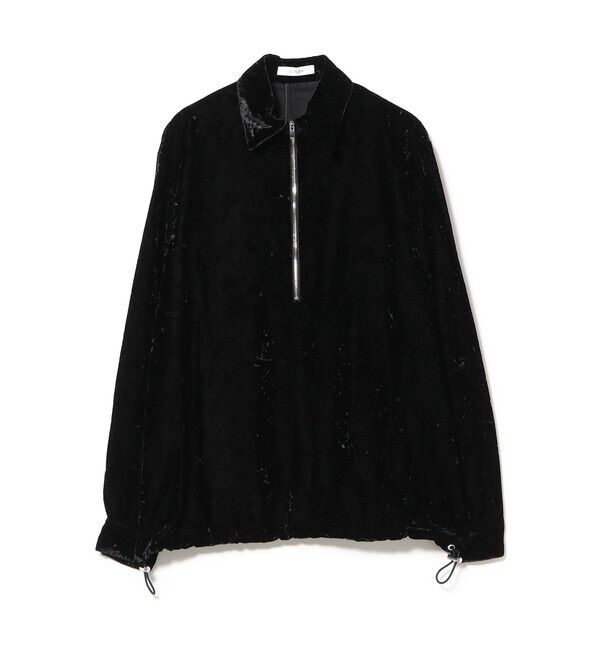 Demi-Luxe BEAMS 「CINOH / ベロア ハーフジップ プルオーバー」|シャツ・ブラウス|BLACK
