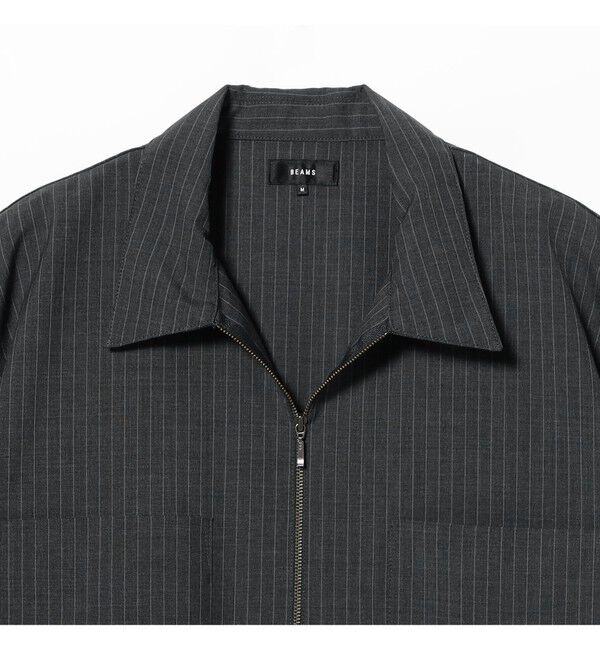 BEAMS「TW ハーフジップ シャツ【ワイドフィット】」|シャツ・ブラウス|