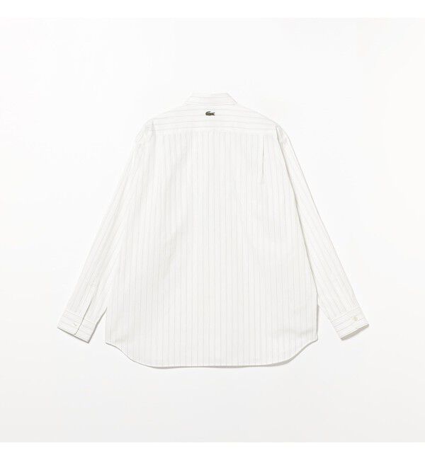 BEAMS「BEAMS｜【別注】LACOSTE / ストライプ シャツ｜メンズシャツ 長袖｜ラコステ ビームス 50周年｜ストライプ」|シャツ・ブラウス|