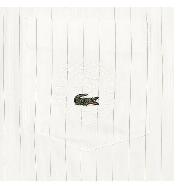 BEAMS「BEAMS｜【別注】LACOSTE / ストライプ シャツ｜メンズシャツ 長袖｜ラコステ ビームス 50周年｜ストライプ」|シャツ・ブラウス|