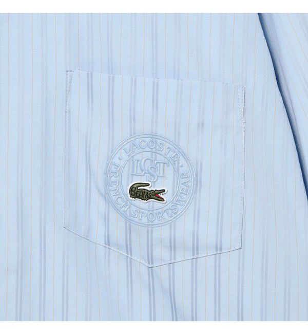BEAMS「BEAMS｜【別注】LACOSTE / ストライプ シャツ｜メンズシャツ 長袖｜ラコステ ビームス 50周年｜ストライプ」|シャツ・ブラウス|