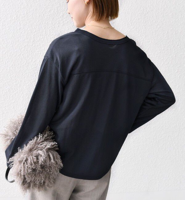 SHIPS for women「〈洗濯機可能〉シアー 裏毛 2WAY プルオーバー」|Tシャツ・カットソー|