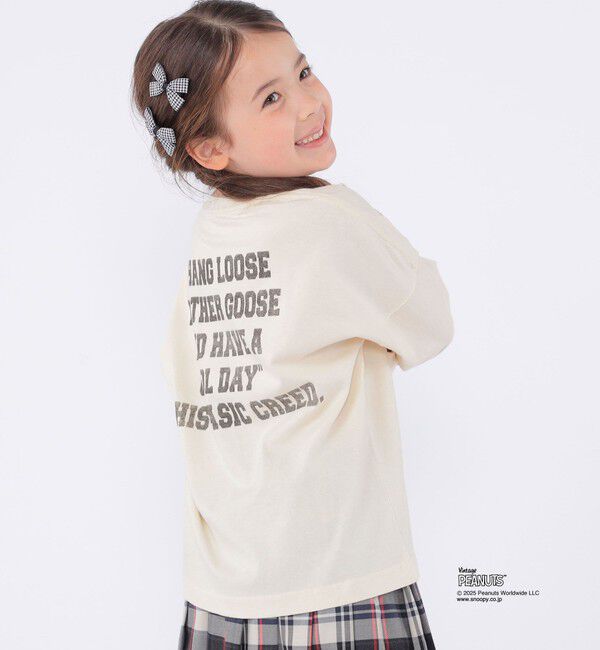 SHIPS KIDS「SHIPS KIDS:100～130cm / SNOOPY ロングスリーブ Tシャツ」|Tシャツ・カットソー|