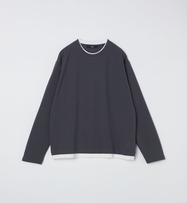 SHIPS Colors 「SHIPS Colors:フクレ ジャカード フェイクレイヤード ロンT」|Tシャツ・カットソー|