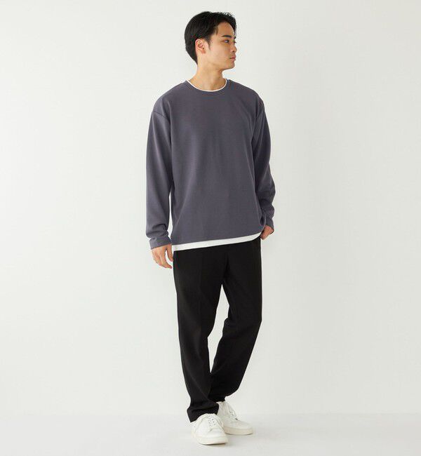 SHIPS Colors 「SHIPS Colors:フクレ ジャカード フェイクレイヤード ロンT」|Tシャツ・カットソー|