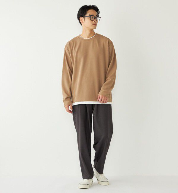 SHIPS Colors 「SHIPS Colors:フクレ ジャカード フェイクレイヤード ロンT」|Tシャツ・カットソー|
