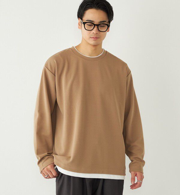 SHIPS Colors 「SHIPS Colors:フクレ ジャカード フェイクレイヤード ロンT」|Tシャツ・カットソー|