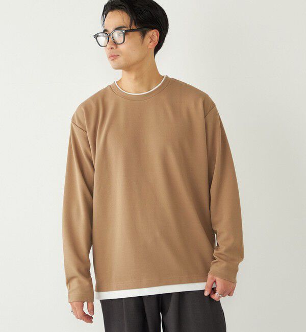 SHIPS Colors 「SHIPS Colors:フクレ ジャカード フェイクレイヤード ロンT」|Tシャツ・カットソー|