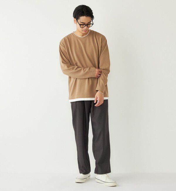 SHIPS Colors 「SHIPS Colors:フクレ ジャカード フェイクレイヤード ロンT」|Tシャツ・カットソー|
