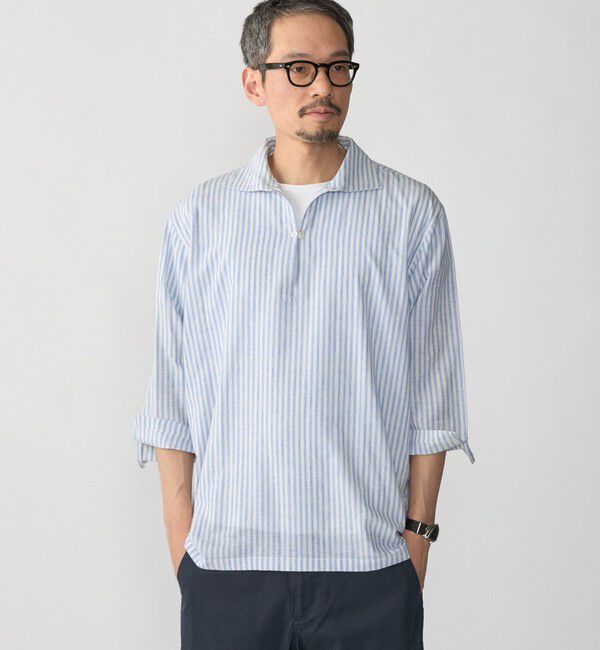 SHIPS「SHIPS: KHADI 7スリーブ カプリ シャツ」|シャツ・ブラウス|