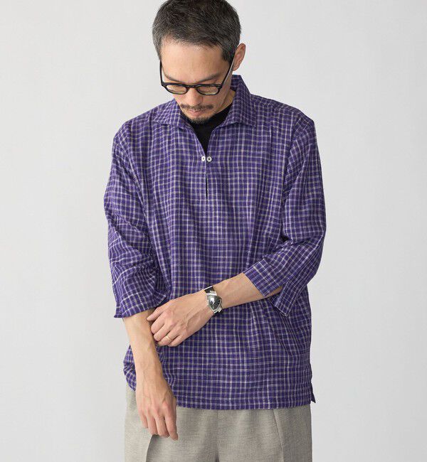 SHIPS「SHIPS: KHADI 7スリーブ カプリ シャツ」|シャツ・ブラウス|