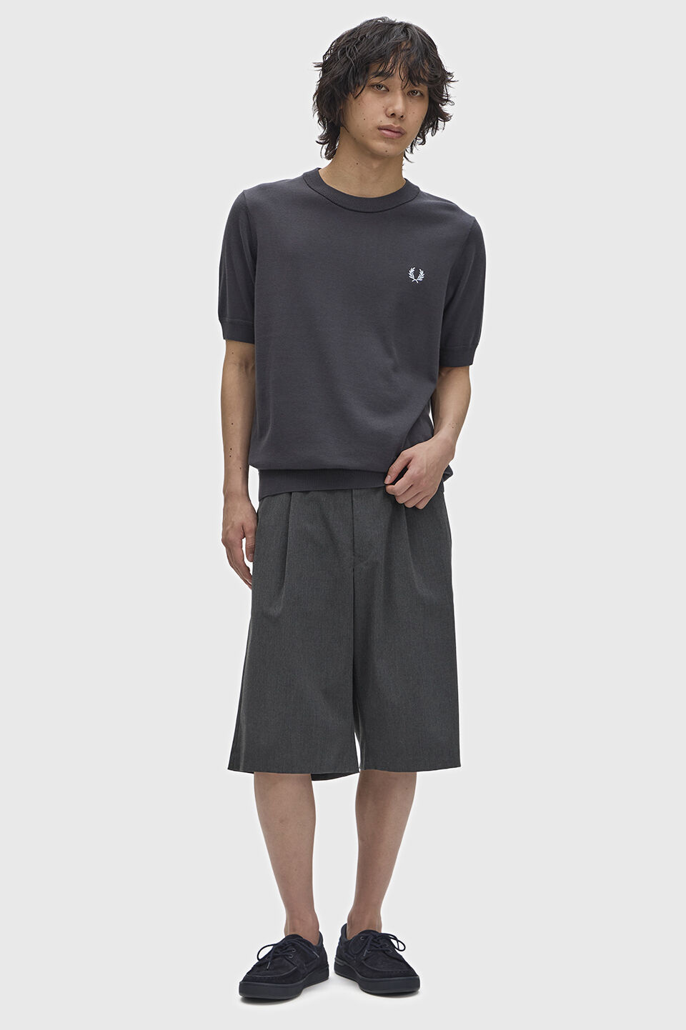 FRED PERRY 「Cotton Knitted T-Shirt／コットンニットTシャツ」|ポロシャツ|