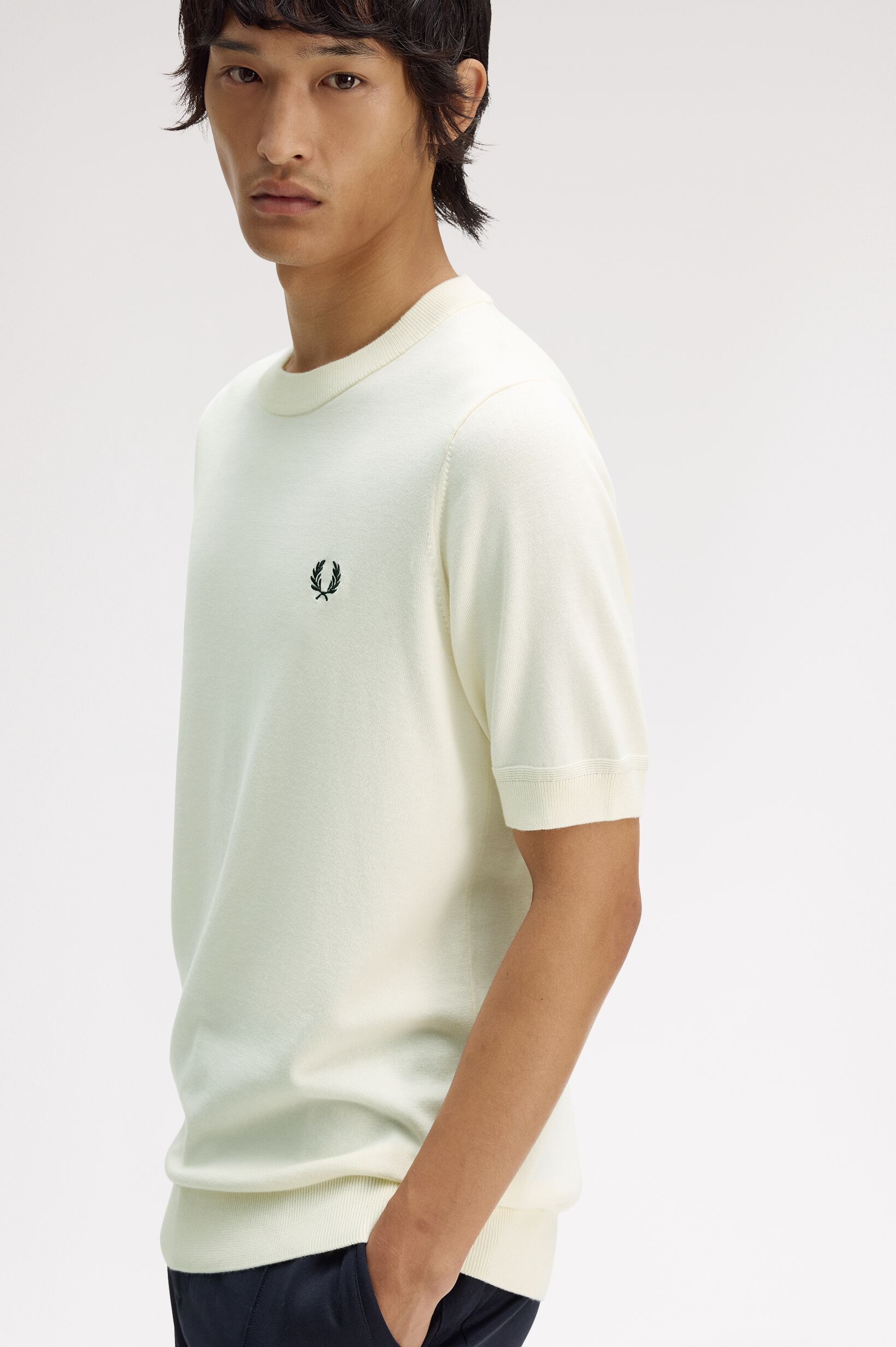 FRED PERRY 「Cotton Knitted T-Shirt／コットンニットTシャツ」|ポロシャツ|