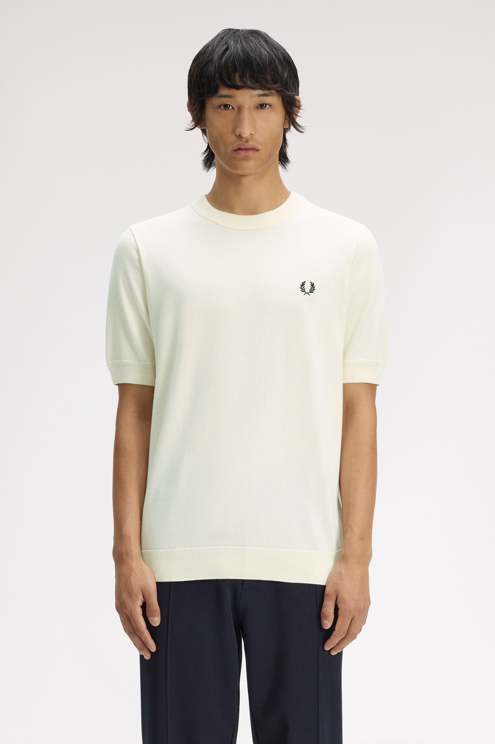 FRED PERRY 「Cotton Knitted T-Shirt／コットンニットTシャツ」|ポロシャツ|