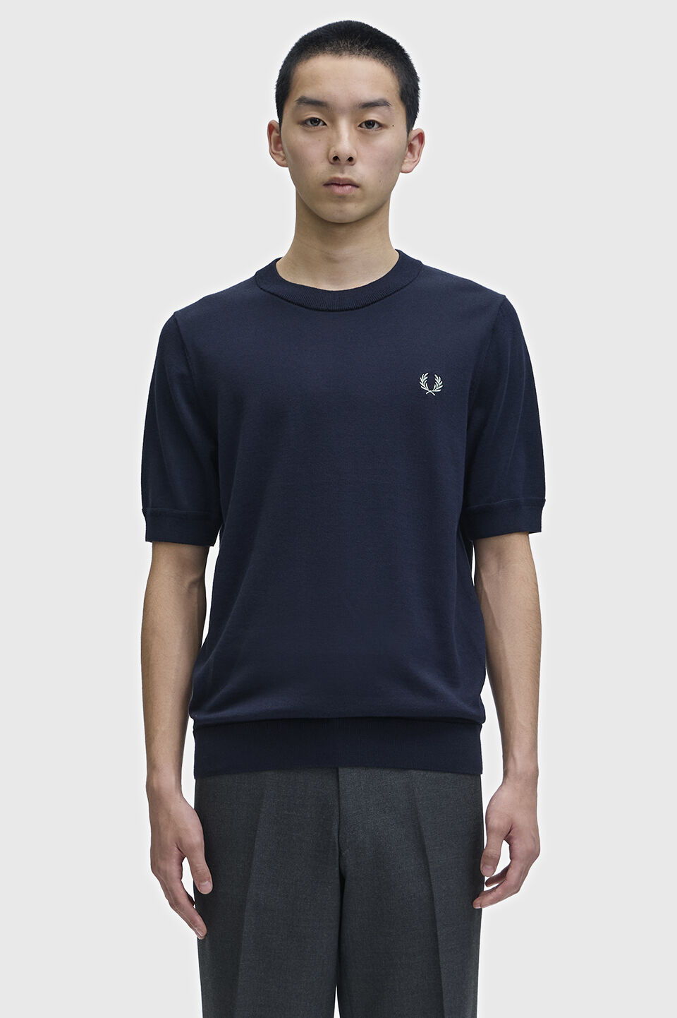 FRED PERRY 「Cotton Knitted T-Shirt／コットンニットTシャツ」|ポロシャツ|