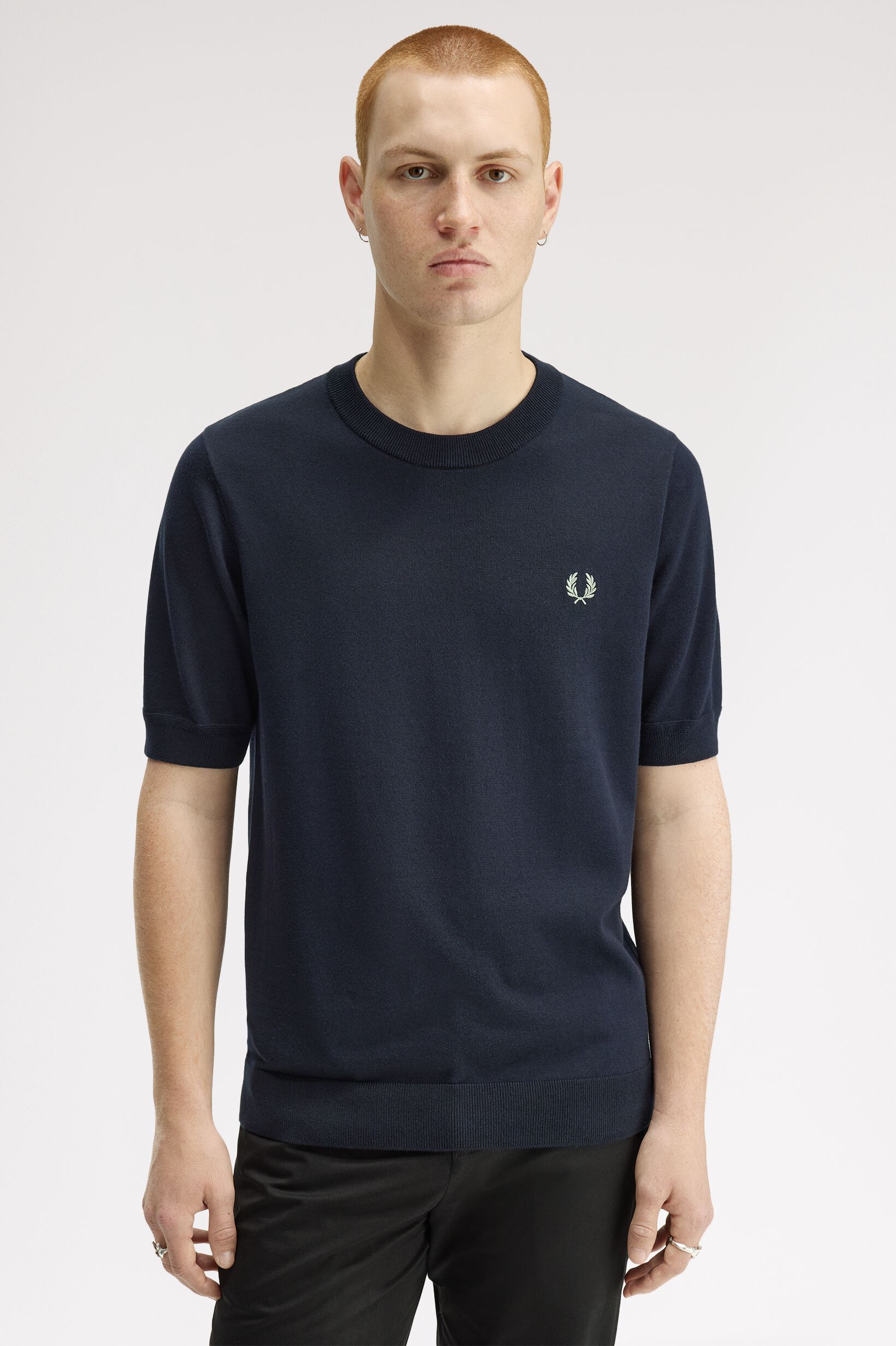 FRED PERRY 「Cotton Knitted T-Shirt／コットンニットTシャツ」|ポロシャツ|