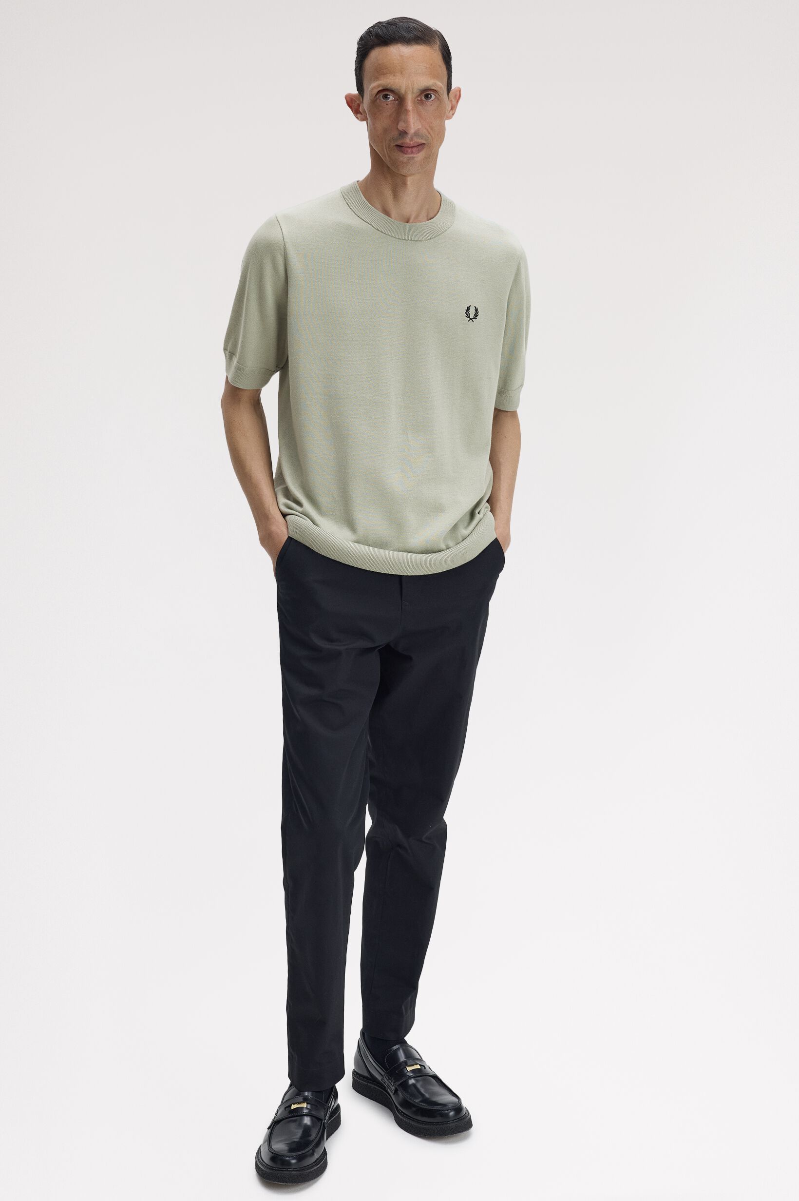 FRED PERRY 「Cotton Knitted T-Shirt／コットンニットTシャツ」|ポロシャツ|