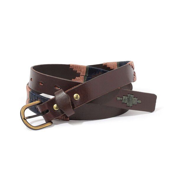 TOMORROWLAND GOODS「【別注】 MAISON GAUCHOS 3Shots レザーベルト」|ベルト|48 ダークブラウン系