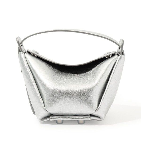 TOMORROWLAND GOODS「ADVENE MINI AGE METALLIC レザー ハンドバッグ」|ハンドバッグ|81 シルバー