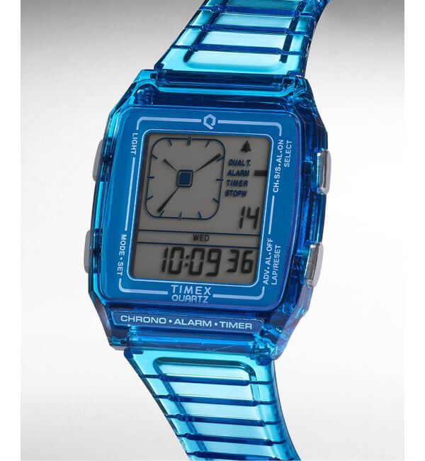 HIROB「TIMEX Q LCA x-tw2w45100 Blue トランスパレント」|腕時計|