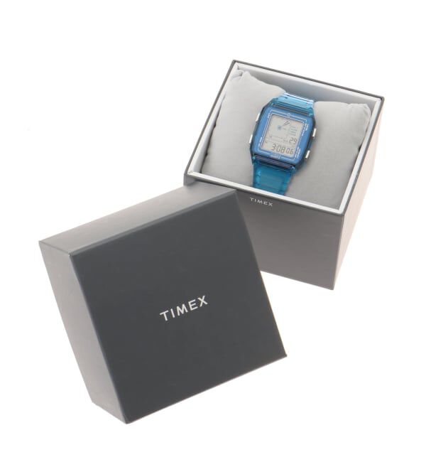 HIROB「TIMEX Q LCA x-tw2w45100 Blue トランスパレント」|腕時計|