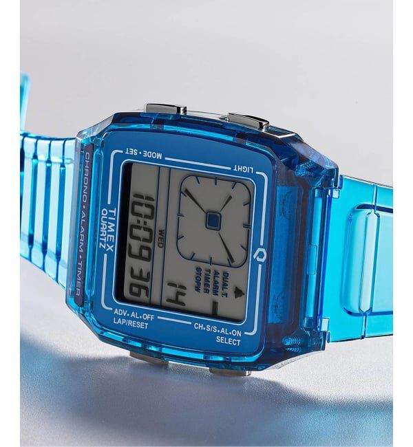 HIROB「TIMEX Q LCA x-tw2w45100 Blue トランスパレント」|腕時計|