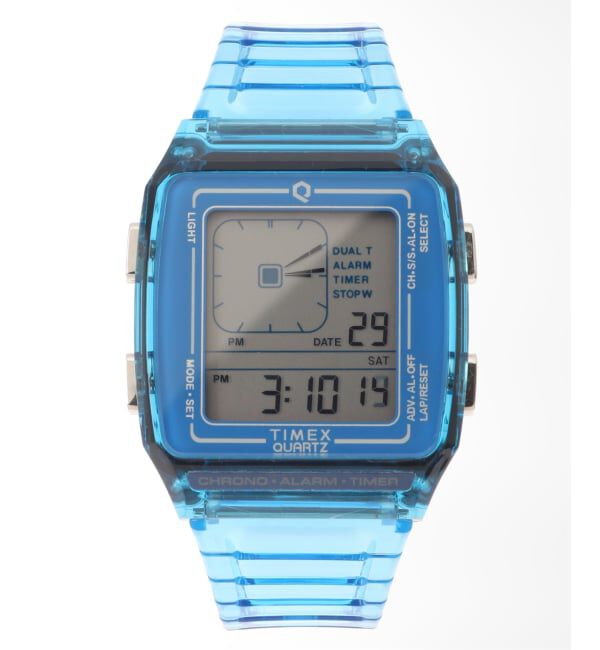 HIROB「TIMEX Q LCA x-tw2w45100 Blue トランスパレント」|腕時計|
