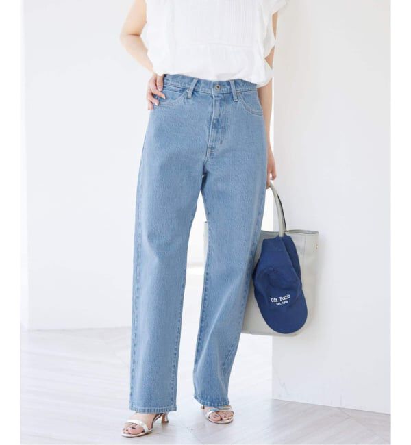 SLOBE IENA「《3サイズ展開/追加6》LE DENIM ストレートデニムパンツ」|デニム|