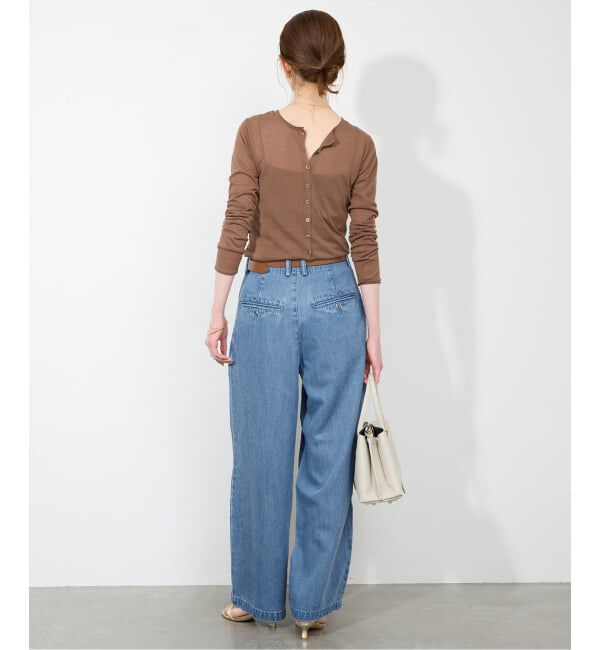 SLOBE IENA「《4サイズ展開/追加》LEDENIM TUCK TROUSERデニム」|デニム|