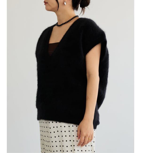 IENA LA BOUCLE「《予約》IENA LA BOUCLE フォックス カシミヤ V ベスト」|ベスト・ジレ|