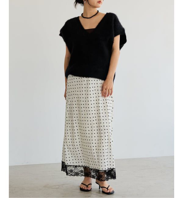 IENA LA BOUCLE「《予約》IENA LA BOUCLE フォックス カシミヤ V ベスト」|ベスト・ジレ|