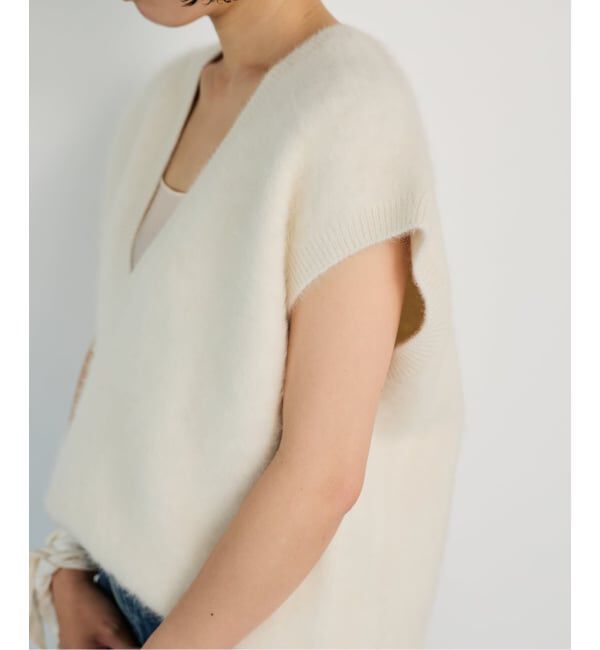 IENA LA BOUCLE「《予約》IENA LA BOUCLE フォックス カシミヤ V ベスト」|ベスト・ジレ|