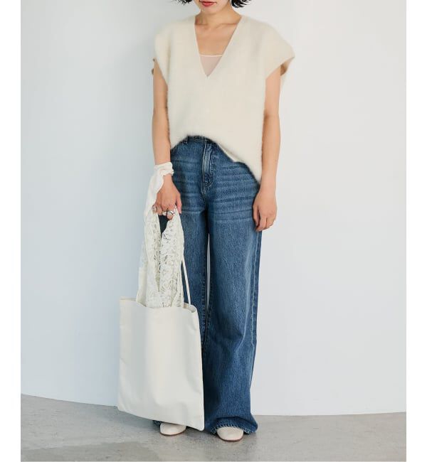 IENA LA BOUCLE「《予約》IENA LA BOUCLE フォックス カシミヤ V ベスト」|ベスト・ジレ|