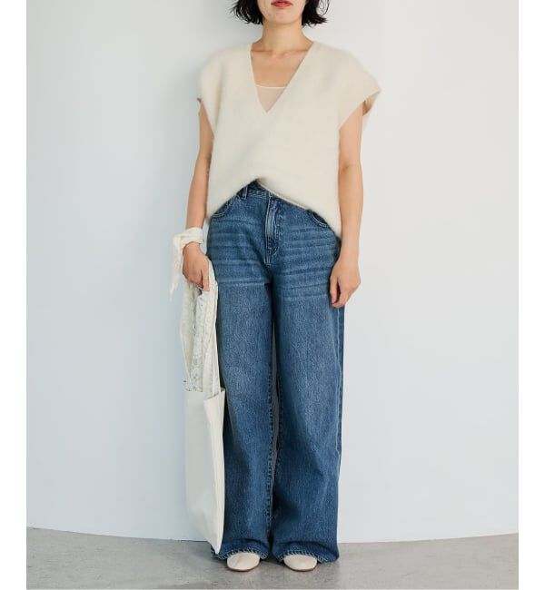 IENA LA BOUCLE「《予約》IENA LA BOUCLE フォックス カシミヤ V ベスト」|ベスト・ジレ|