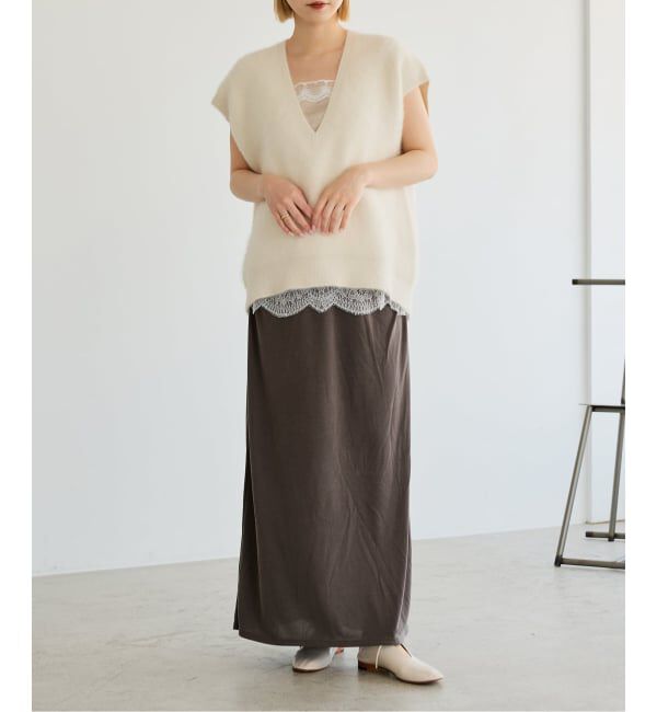 IENA LA BOUCLE「《予約》IENA LA BOUCLE フォックス カシミヤ V ベスト」|ベスト・ジレ|