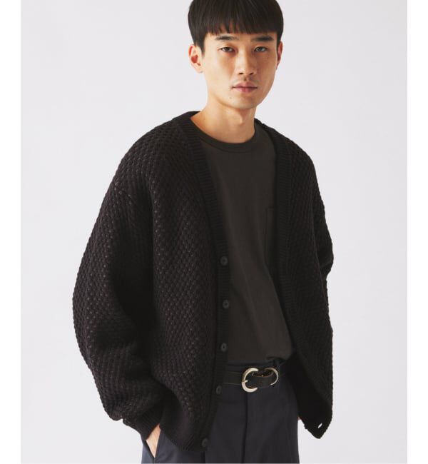 JOURNAL STANDARD relume「《予約》メッシュジャガード &rdquo;スパイダーウェブ&rdquo; Vネック カーディガン」|カーディガン|