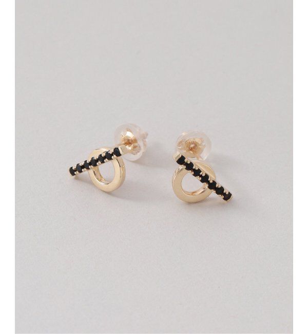 Lilas by Spick&Span「オニキスマンテルピアス K10（両耳）」|ピアス|