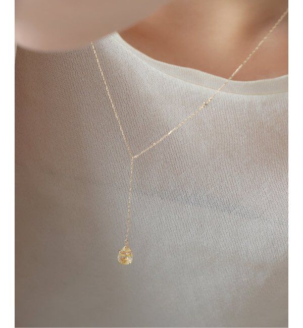 Lilas by Spick&Span「ティアドロップルチルYネックレス K10」|ネックレス|
