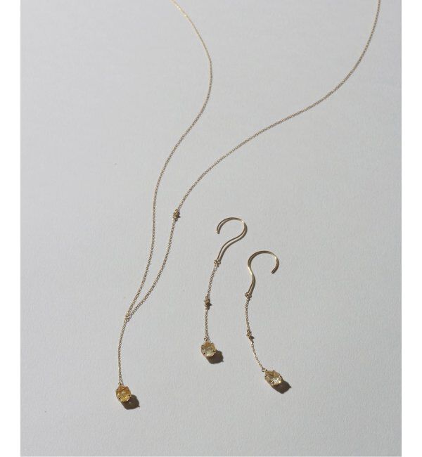 Lilas by Spick&Span「ティアドロップルチルYネックレス K10」|ネックレス|