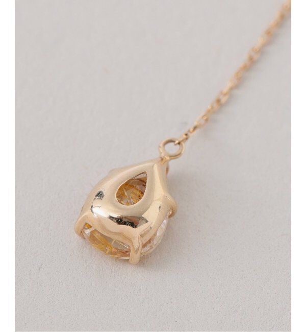 Lilas by Spick&Span「ティアドロップルチルYネックレス K10」|ネックレス|