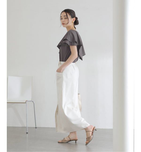  「【洗える】ケープカットソー」|Tシャツ・カットソー|