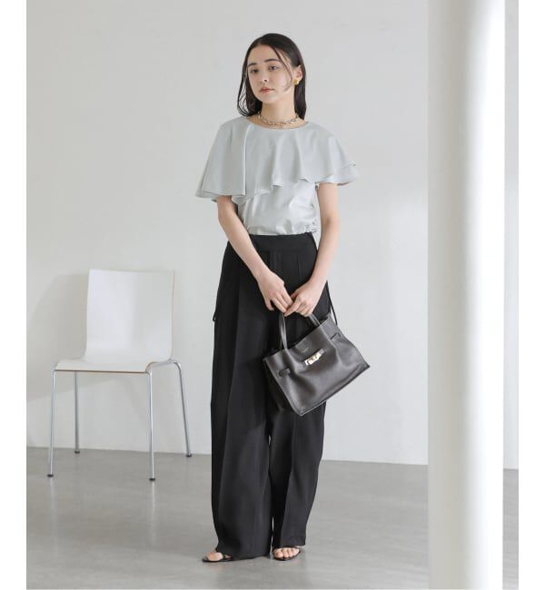  「【洗える】ケープカットソー」|Tシャツ・カットソー|
