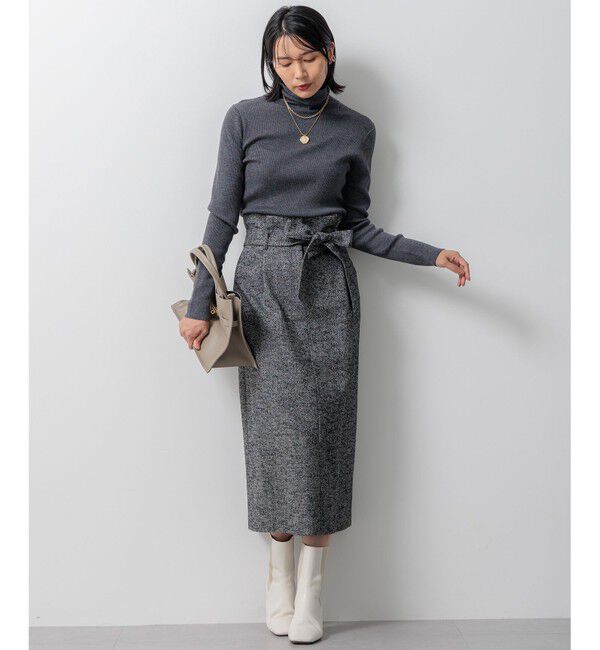 23区「【Oggi1月号/CLASSY.11月号掲載】ウーステッドウール リブタートルネック ニット」|ニット・セーター|
