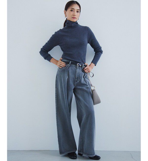 23区「【Oggi1月号/CLASSY.11月号掲載】ウーステッドウール リブタートルネック ニット」|ニット・セーター|