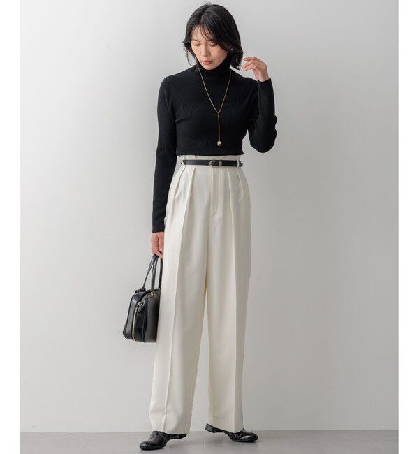 23区「【Oggi1月号/CLASSY.11月号掲載】ウーステッドウール リブタートルネック ニット」|ニット・セーター|