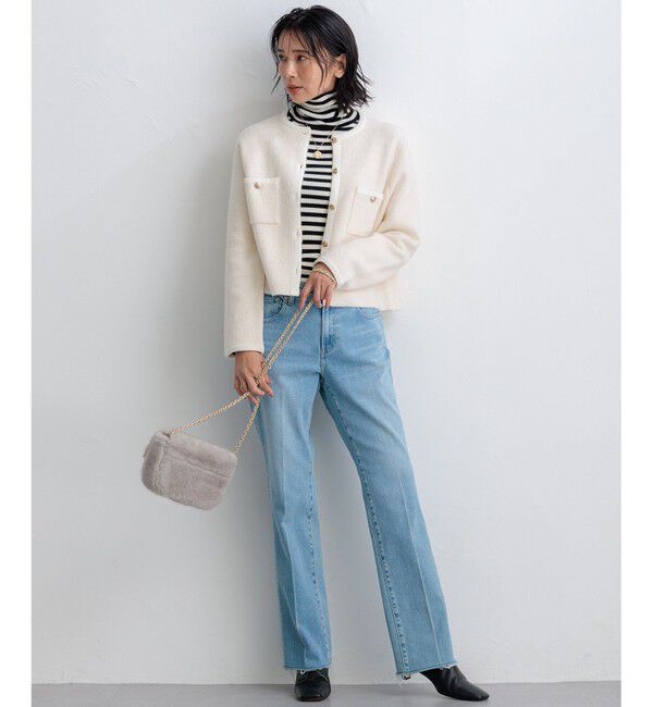23区「【Oggi1月号/CLASSY.11月号掲載】ウーステッドウール リブタートルネック ニット」|ニット・セーター|